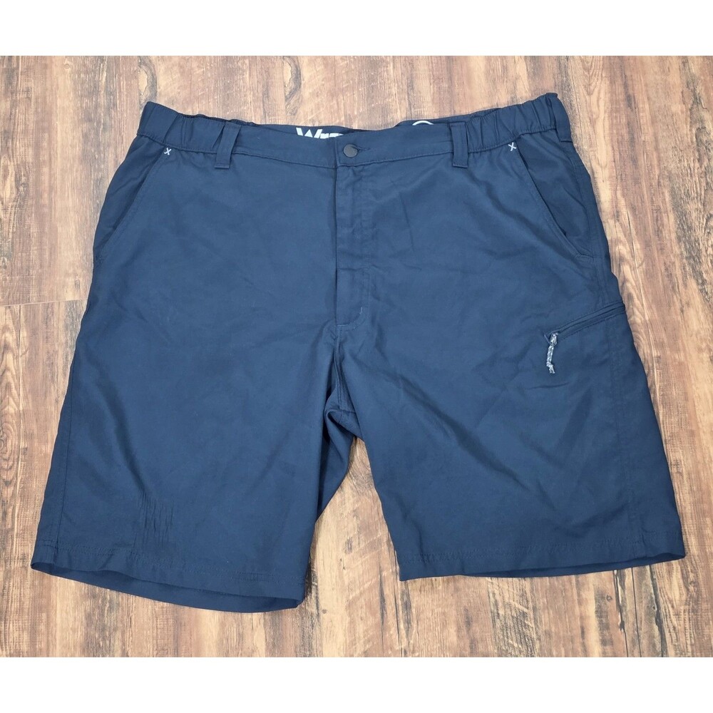 Wrangler Men Size 40 Outdoor Hiking Cargo Shorts Performance Stretch Navy Trail - Picture 2 of 14